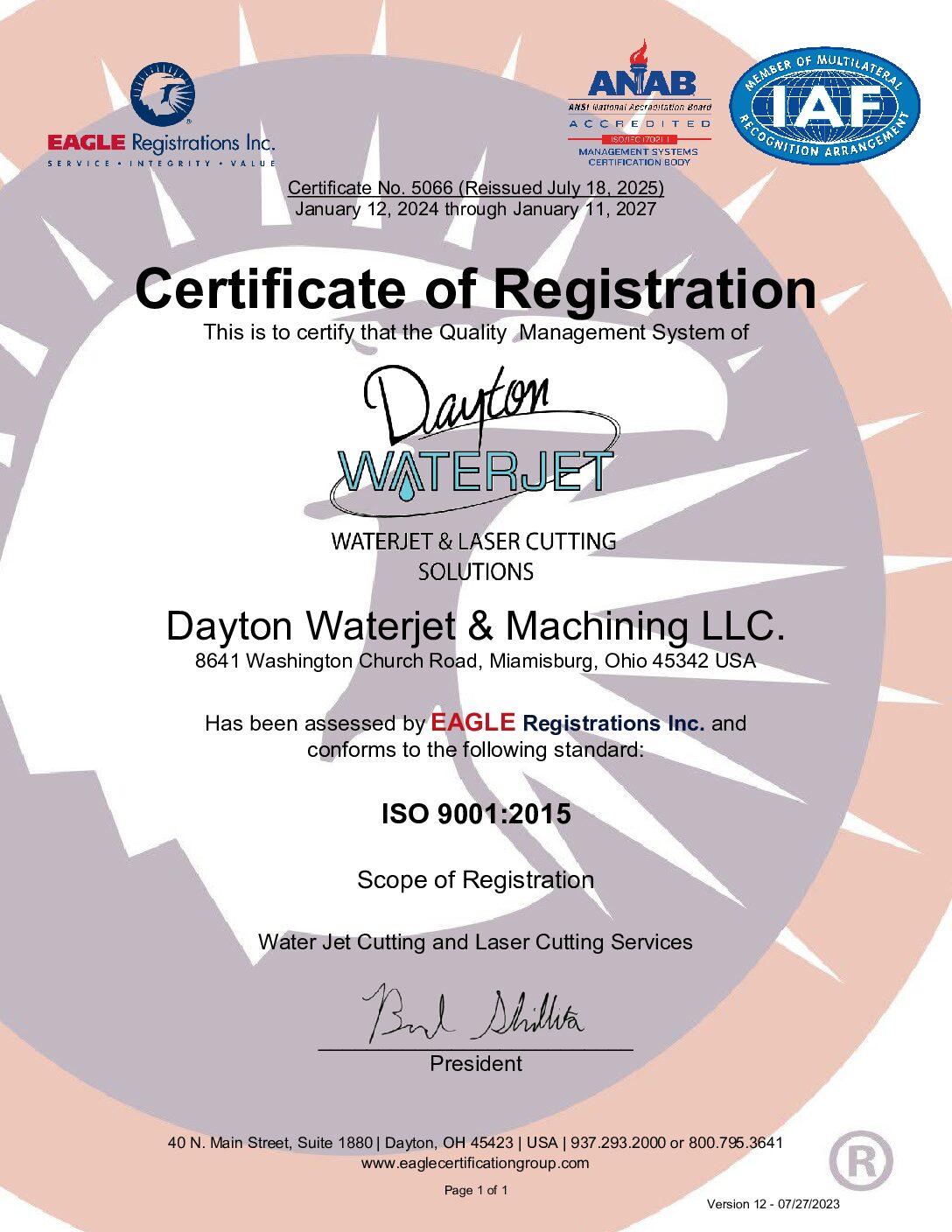 ISO 9001:2015 Certificate